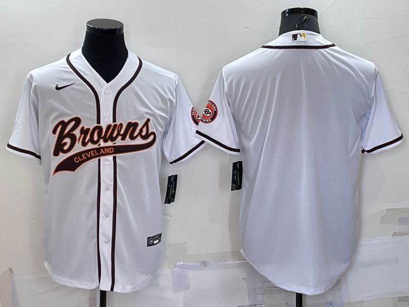 Men Cleveland Browns Blank White 2022 Nike Co branded NFL Jersey->cleveland browns->NFL Jersey